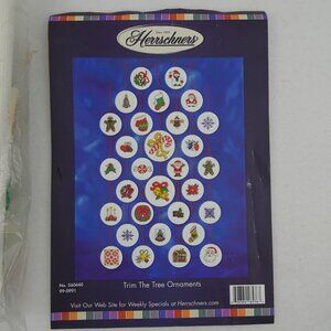 Herrschners Counted Cross Stitch Kit Trim the Tree Ornaments #56-0440 Christmas